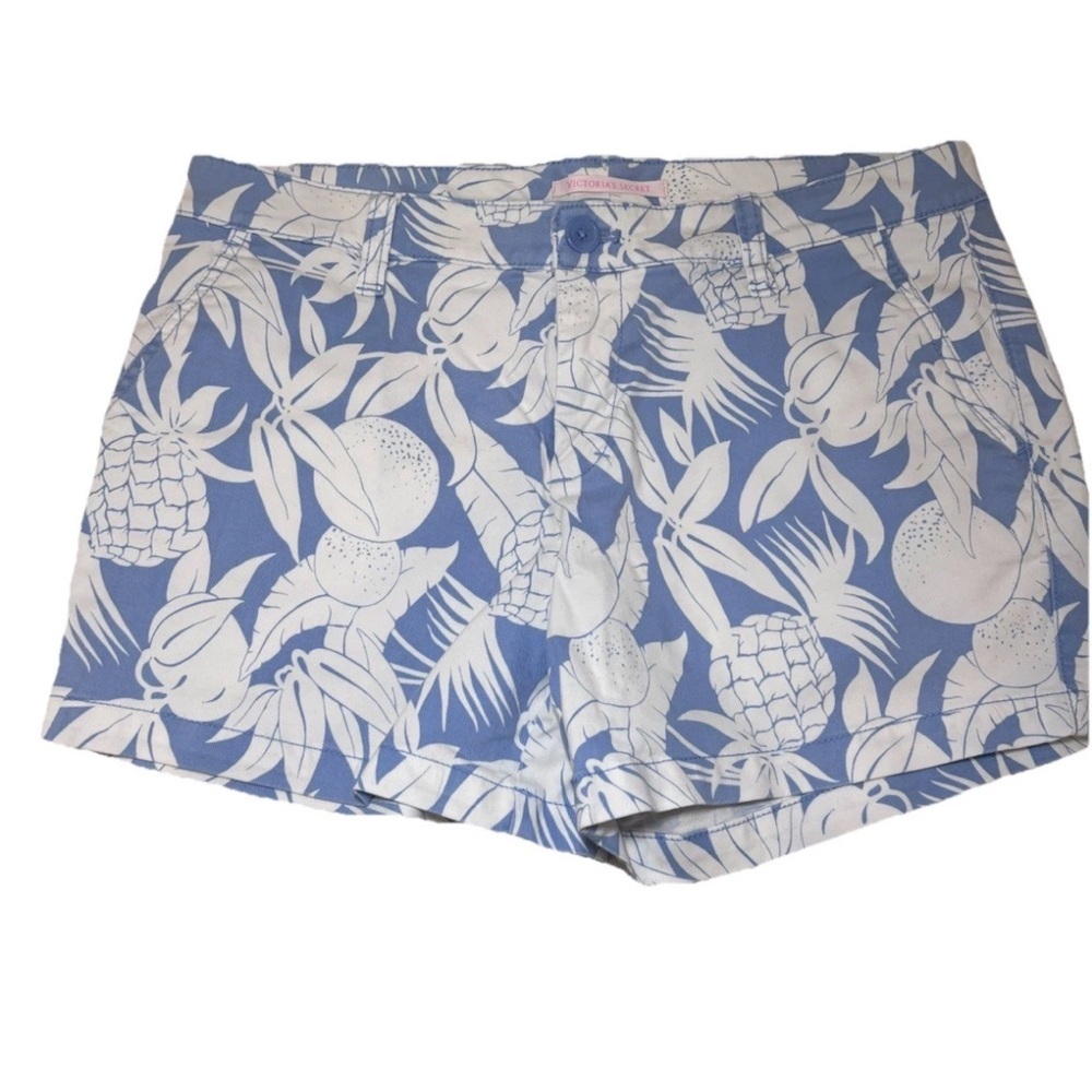 Victoria's Secret Blue and White Tropical Chino Shorts